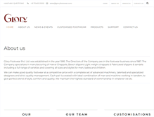Tablet Screenshot of gloryfootwear.com